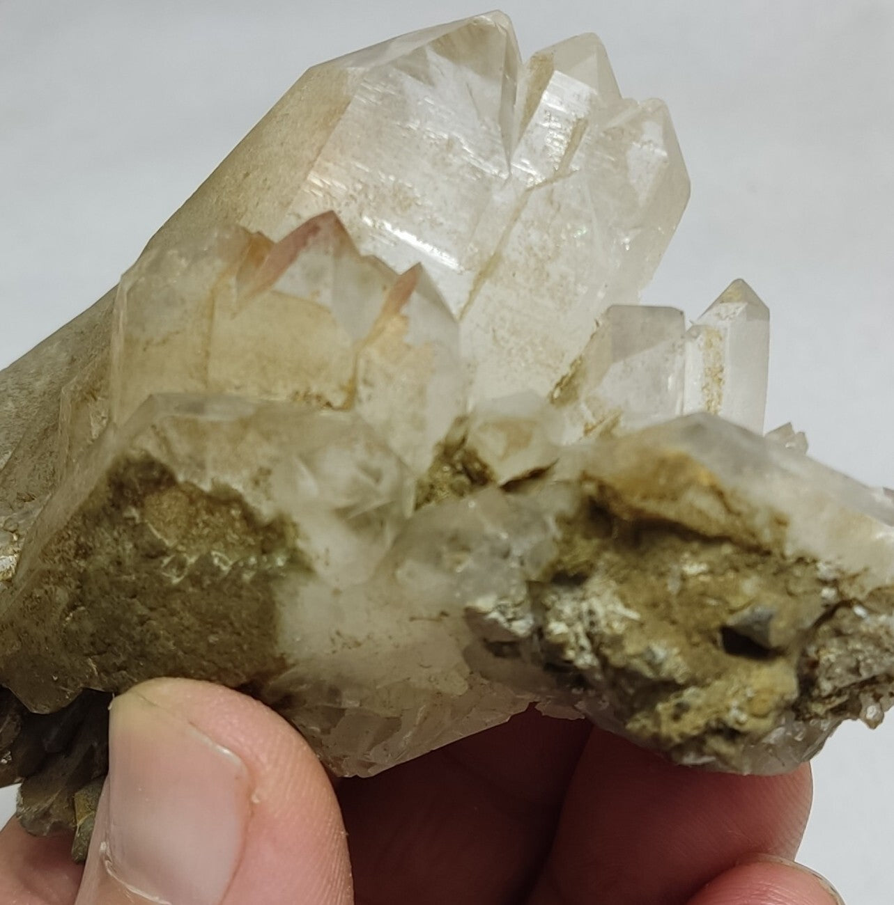 An Aesthetic Natural beautifully terminated Chlorite Quartz cluster 229 grams