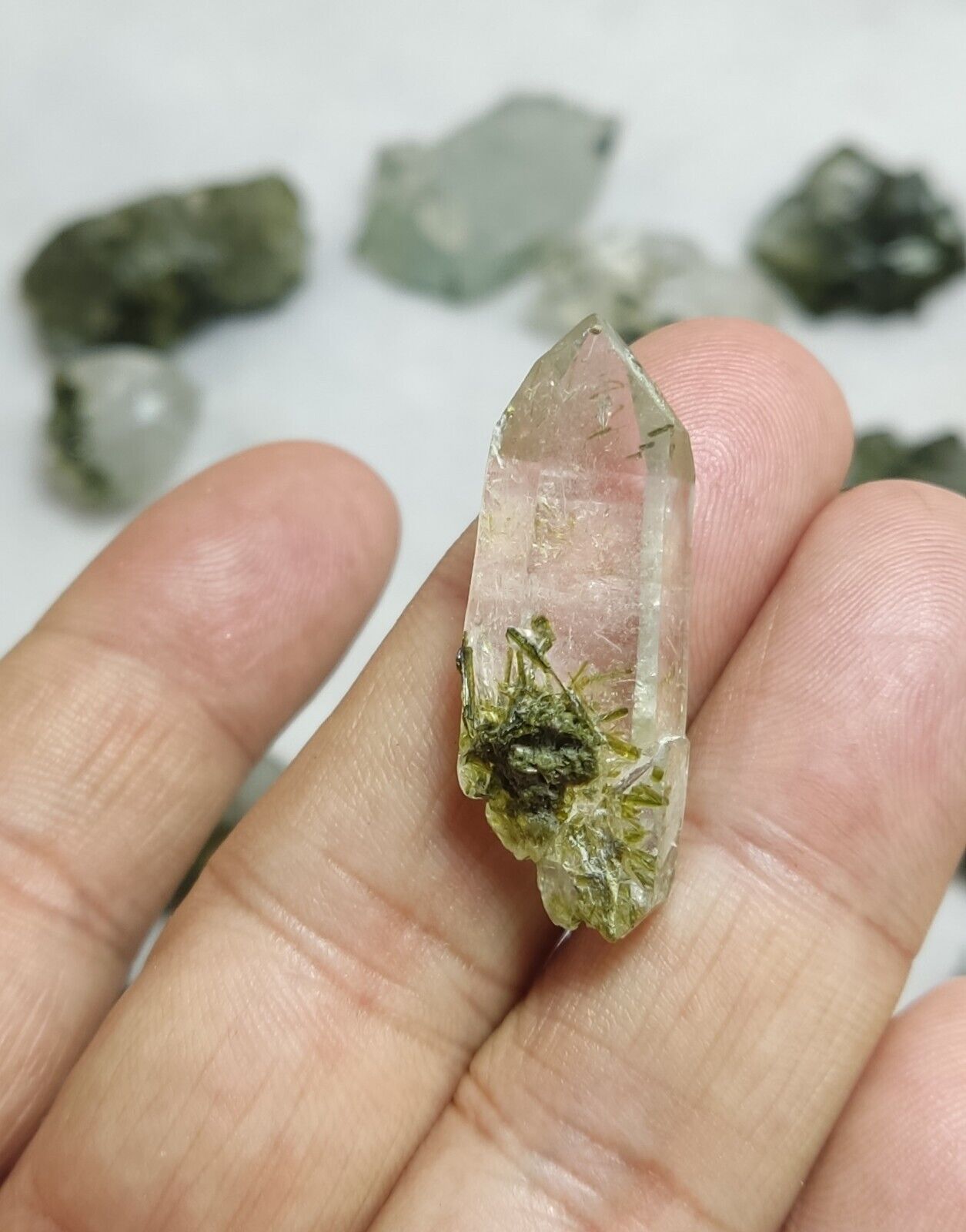 260 grams epidote Quartz crystals