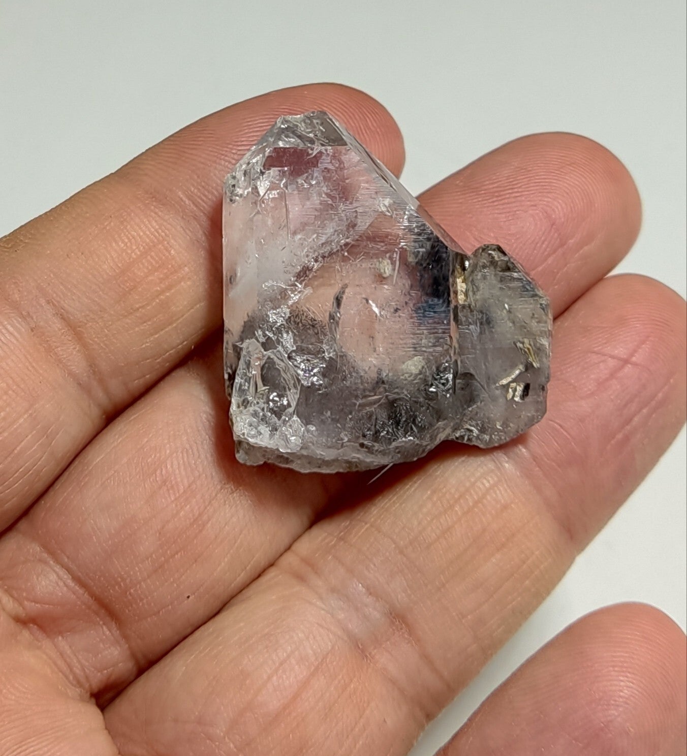Small Tabular Quartz Crystal With Brookite Inclusions 16 grams
