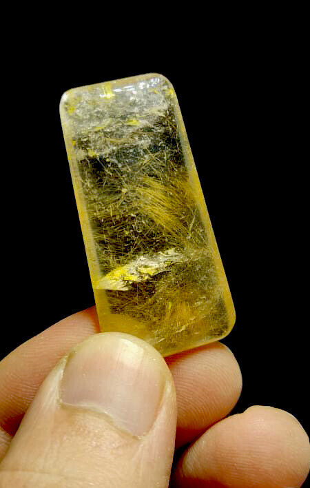 Natural Rutiles Quartz Tumble 14 Grams.