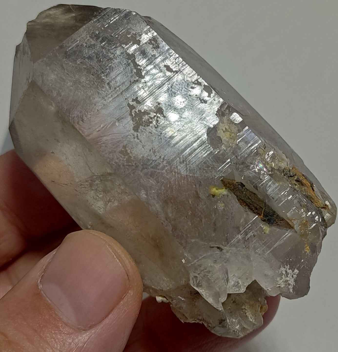 An Aesthetic Naturally terminated specimen of light Smoky Quartz 116 grams
