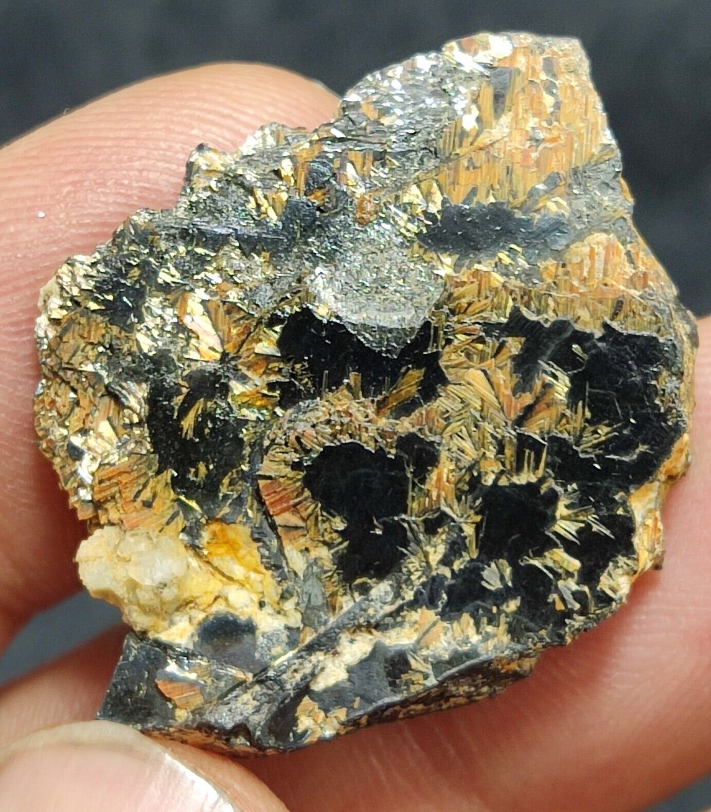 12 grams hematite specimen with rutiles saginite inclusions