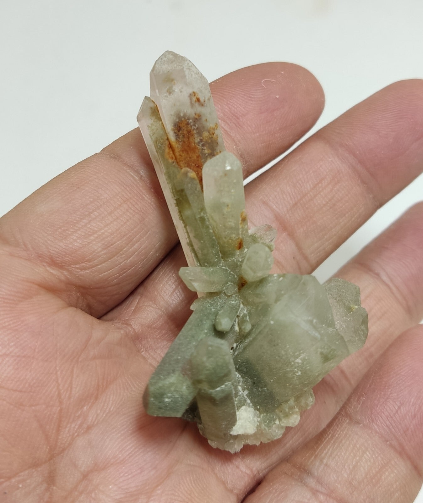 A very Aesthetic Natural beautifully terminated Chlorite Quartz cluster 29 grams