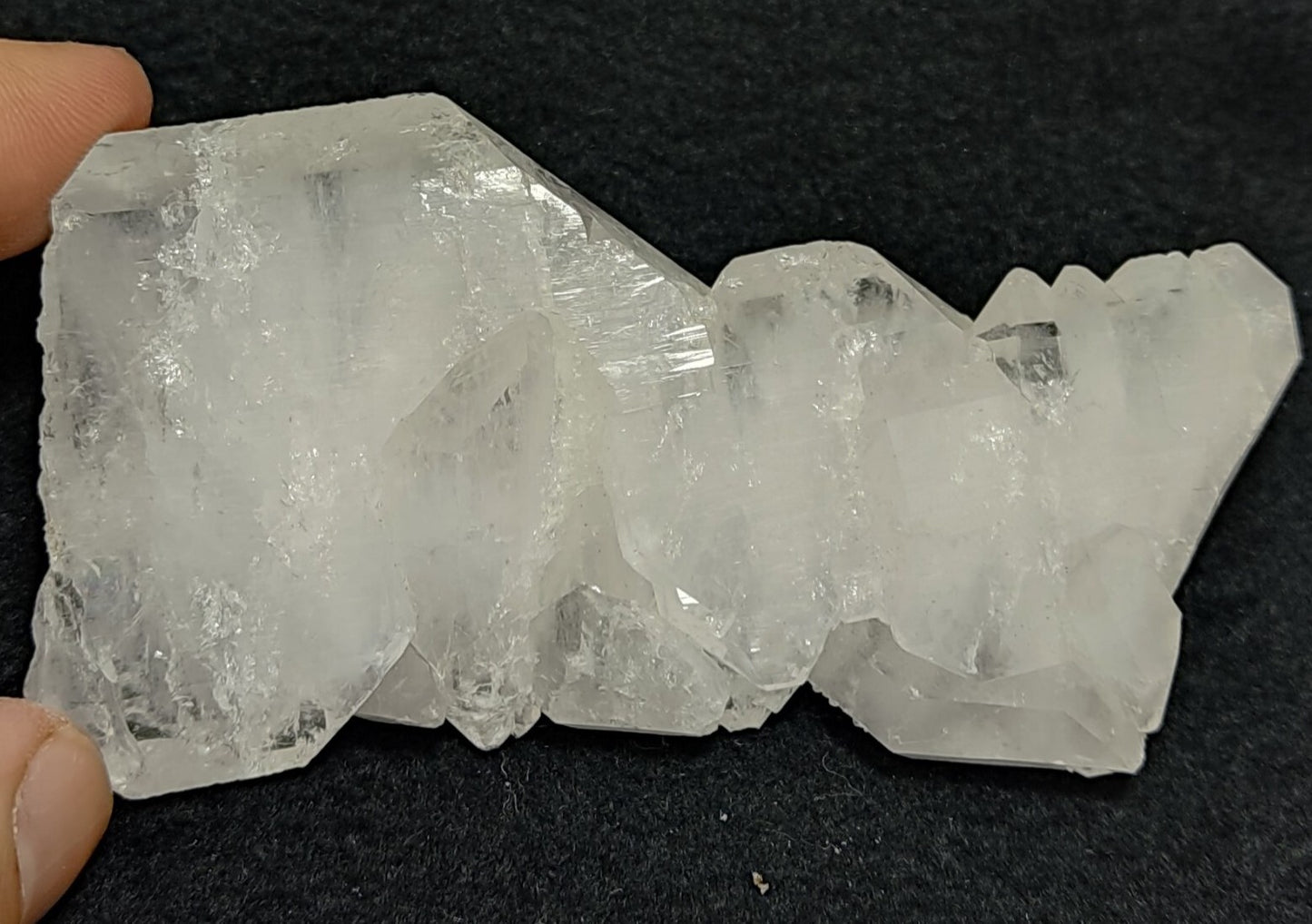 An amazing specimen of terminated faden Quartz crystal 130 grams