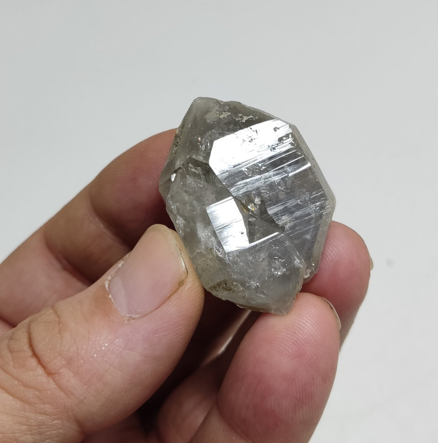 An aesthetic crystyof lodolite/chlorite Quartz 24 grams