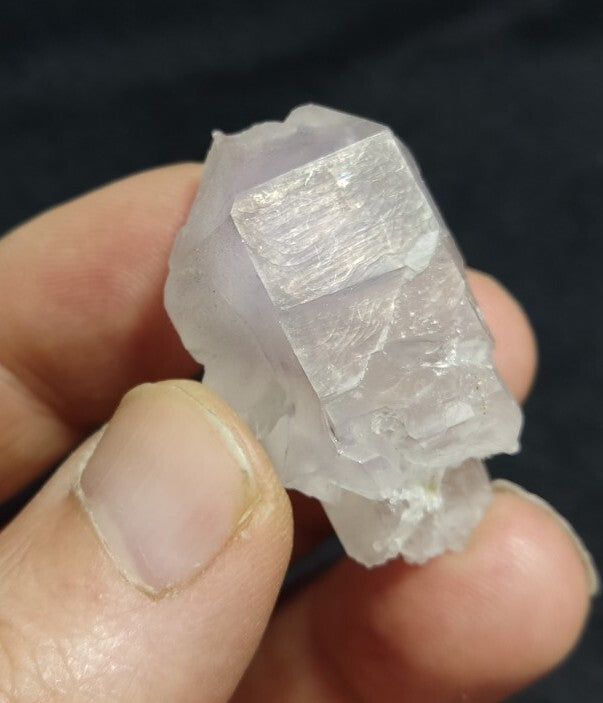 Miniature Etched Natural Transparent Quartz Amethyst Double Terminated 21 grams