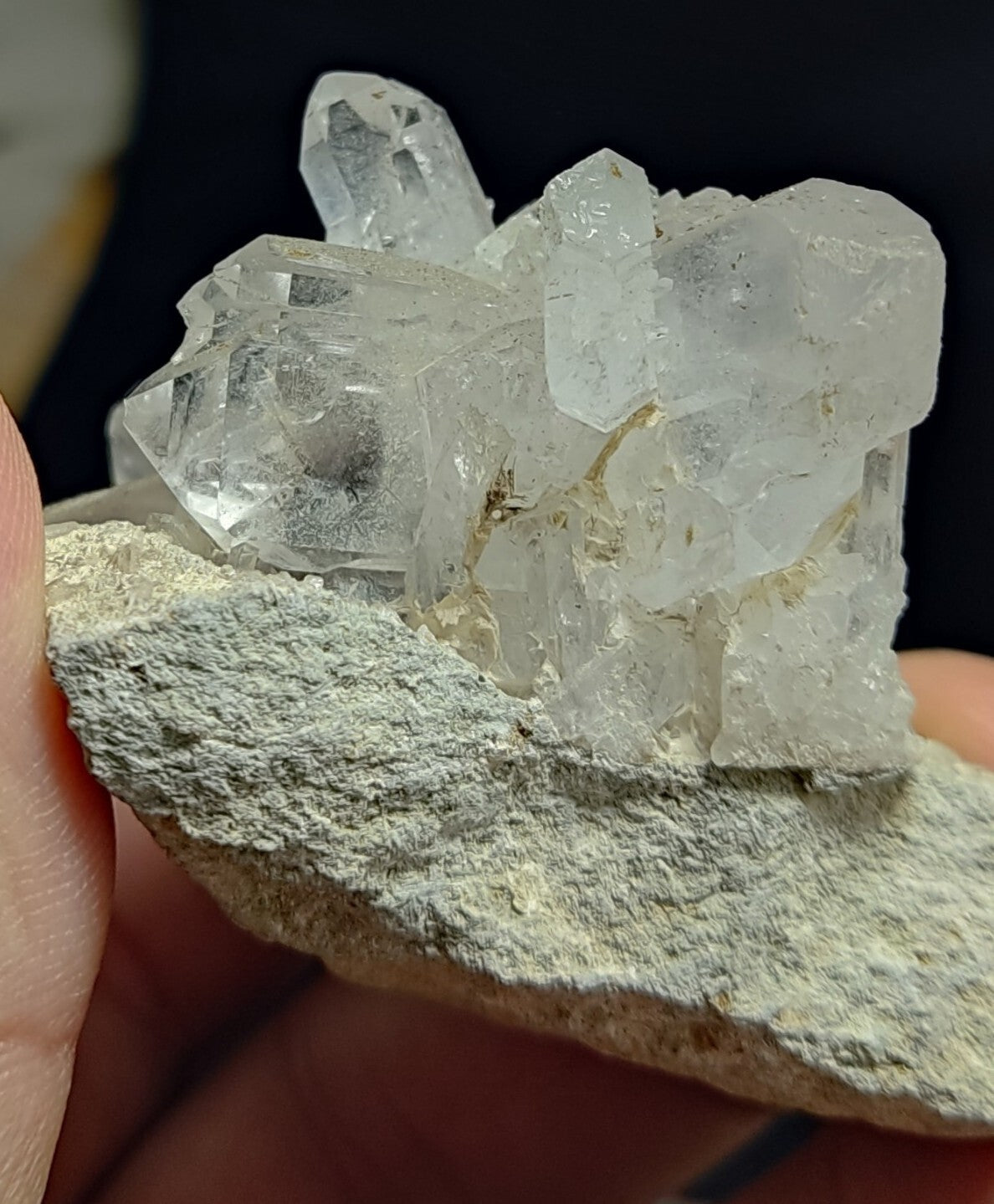 An Aesthetic terminated specimen of Quartz cluster on matrix 73 grams