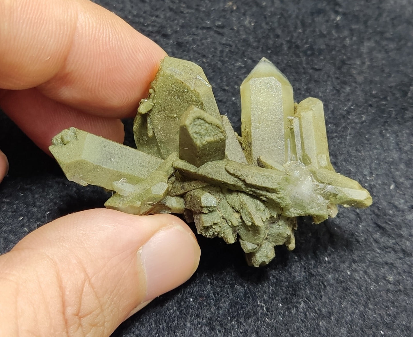 An Aesthetic specimen of chlorite quartz 23 grams