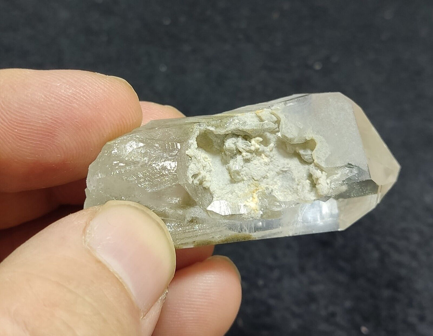 An Aesthetic Natural terminated chlorite Quartz specimen 29 grams