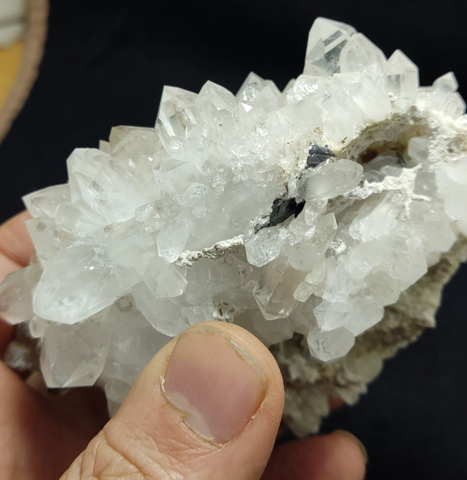 An Aesthetic terminated specimen of Quartz cluster with brookite 368 grams
