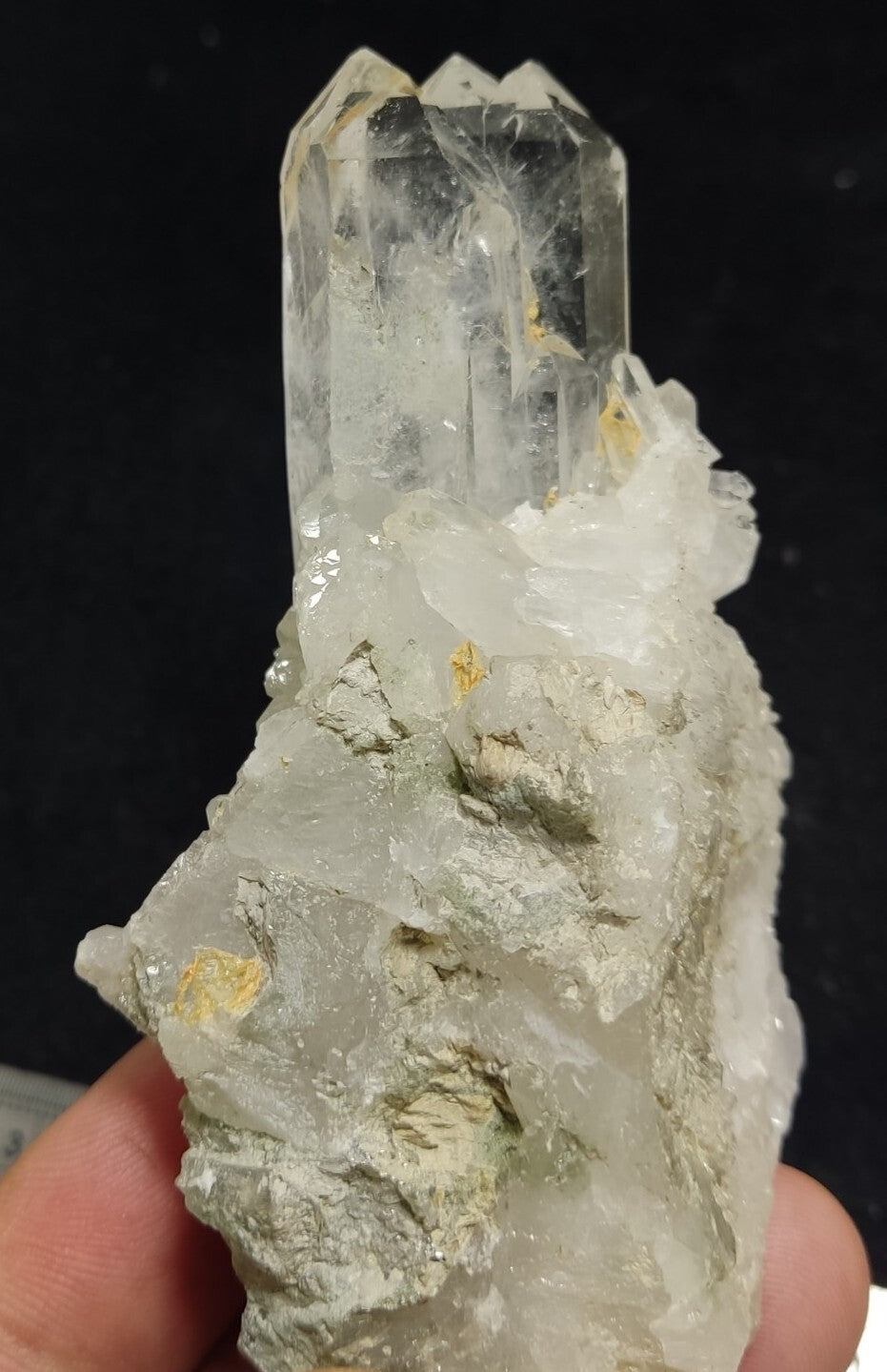 An Aesthetic specimen of chlorite Quartz cluster 167 grams