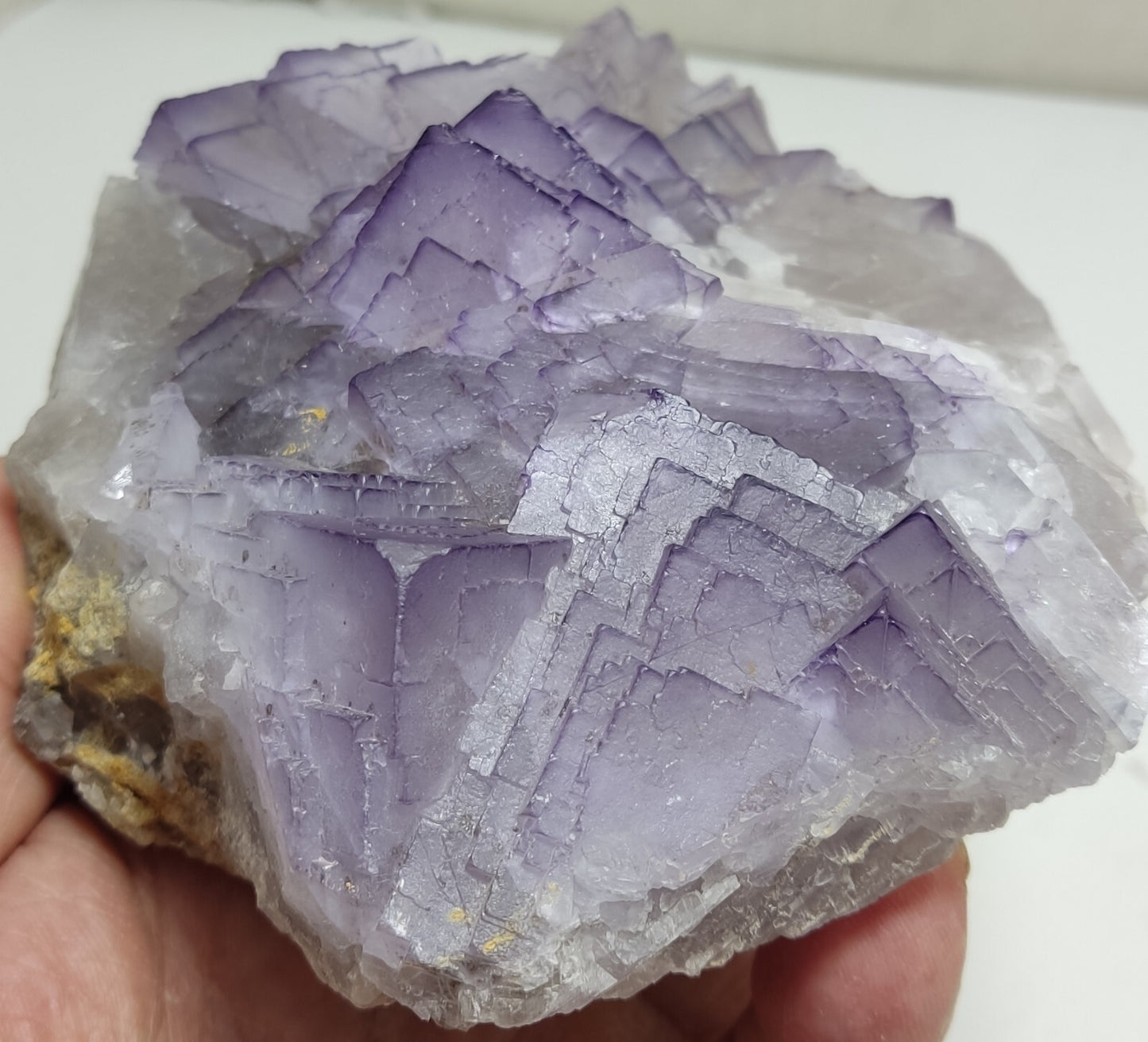 An amazing specimen of cubic bluish purple color Fluorite 965 grams