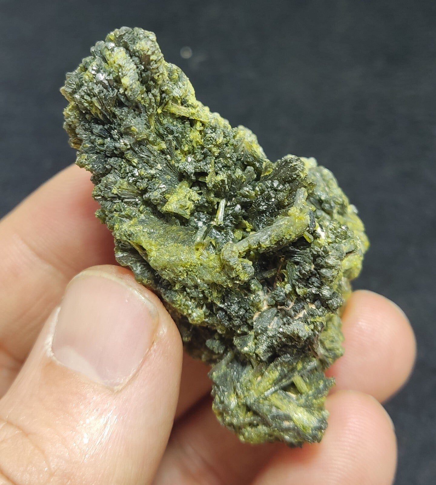 An Aesthetic specimen of epidote cluster 55 grams