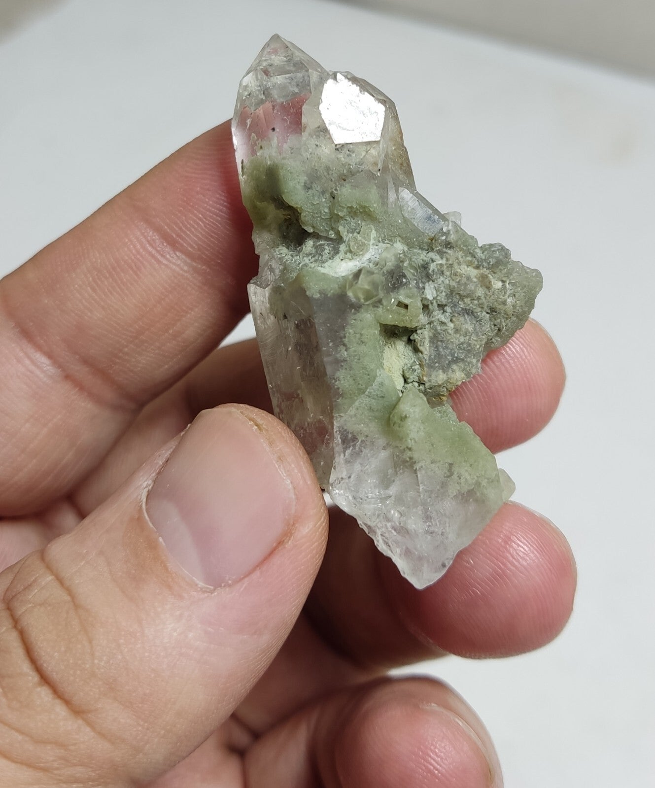 An Aesthetic Natural beautifully terminated Chlorite Quartz specimen 23 grams
