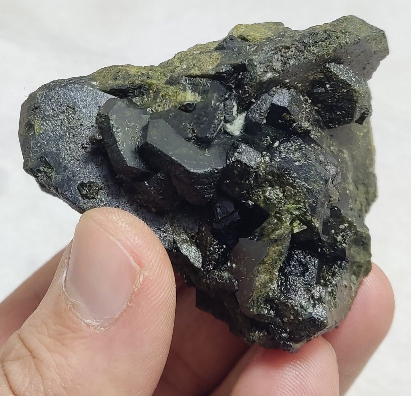 An Aesthetic Natural terminated epidote crystal specimen 159 grams