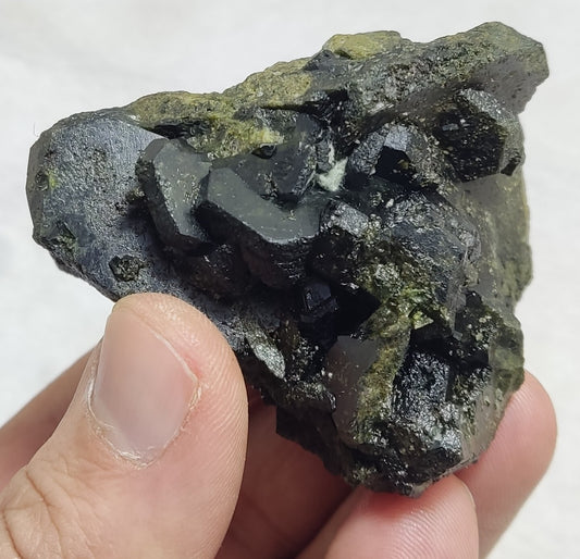 An Aesthetic Natural terminated epidote crystal specimen 159 grams