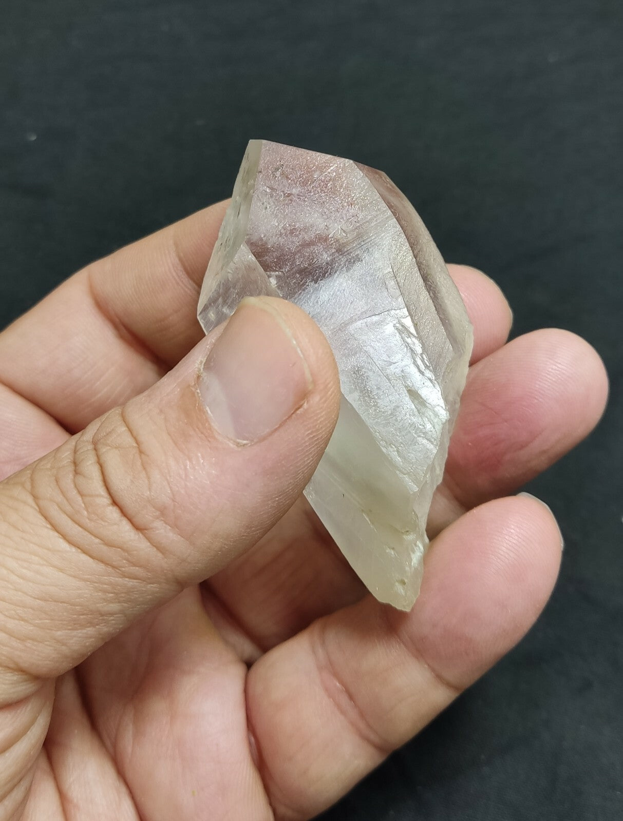 An amazing specimen of terminated Quartz crystal with unique inclusions 67 grams