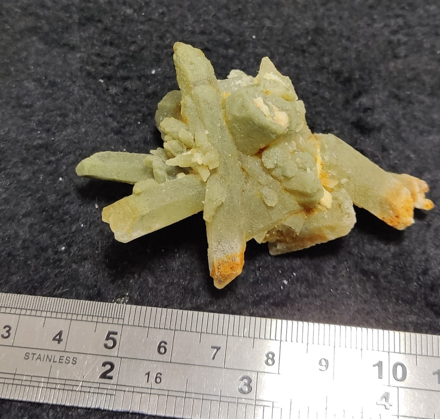 An Aesthetic terminated chlorite Quartz cluster 45 grams