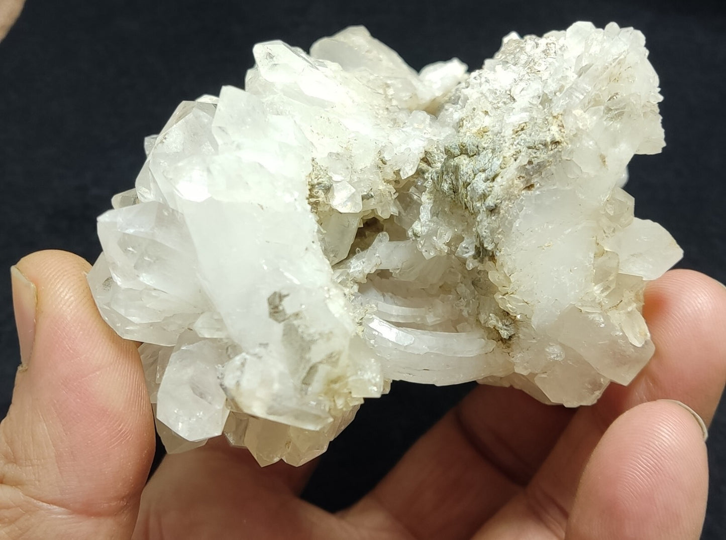 An Aesthetic terminated specimen of Quartz cluster with brookite 368 grams