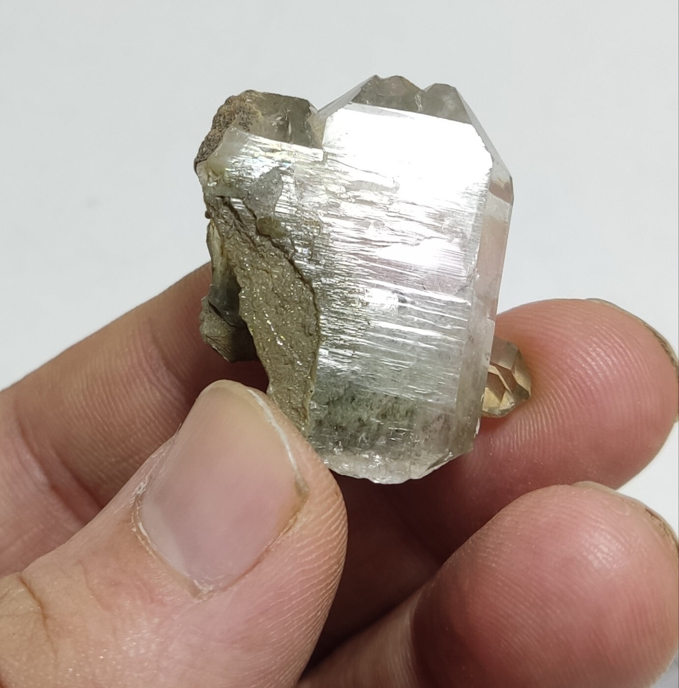 An Aesthetic Natural terminated chlorite Quartz specimen 16 grams
