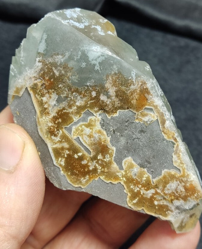 Double Terminated Smoky Light Blue Quartz with Chlorite Inclusions 101 grams