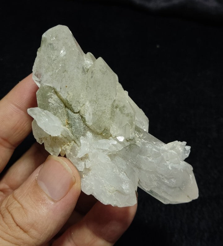 Natural Chlorite quartz Cluster specimen  143 grams