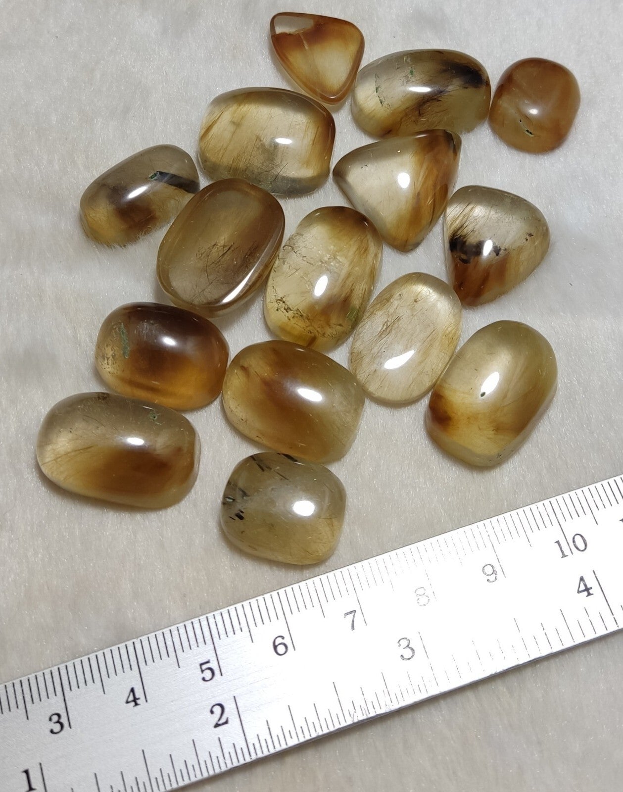 Astrophyllite Quartz Cabochons 15 Pieces, 366 Carats