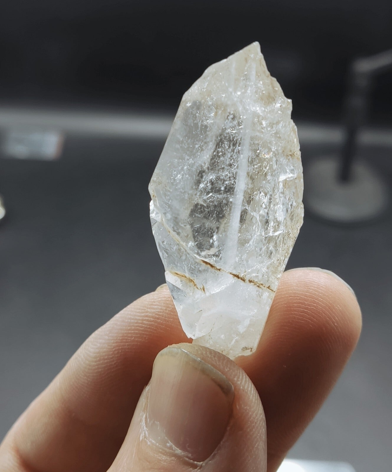 An Aesthetic terminated specimen of Faden Quartz crystal 20 grams