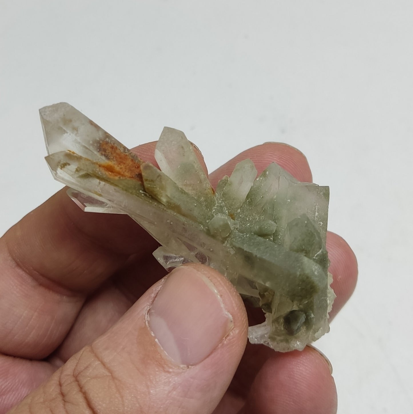 A very Aesthetic Natural beautifully terminated Chlorite Quartz cluster 29 grams