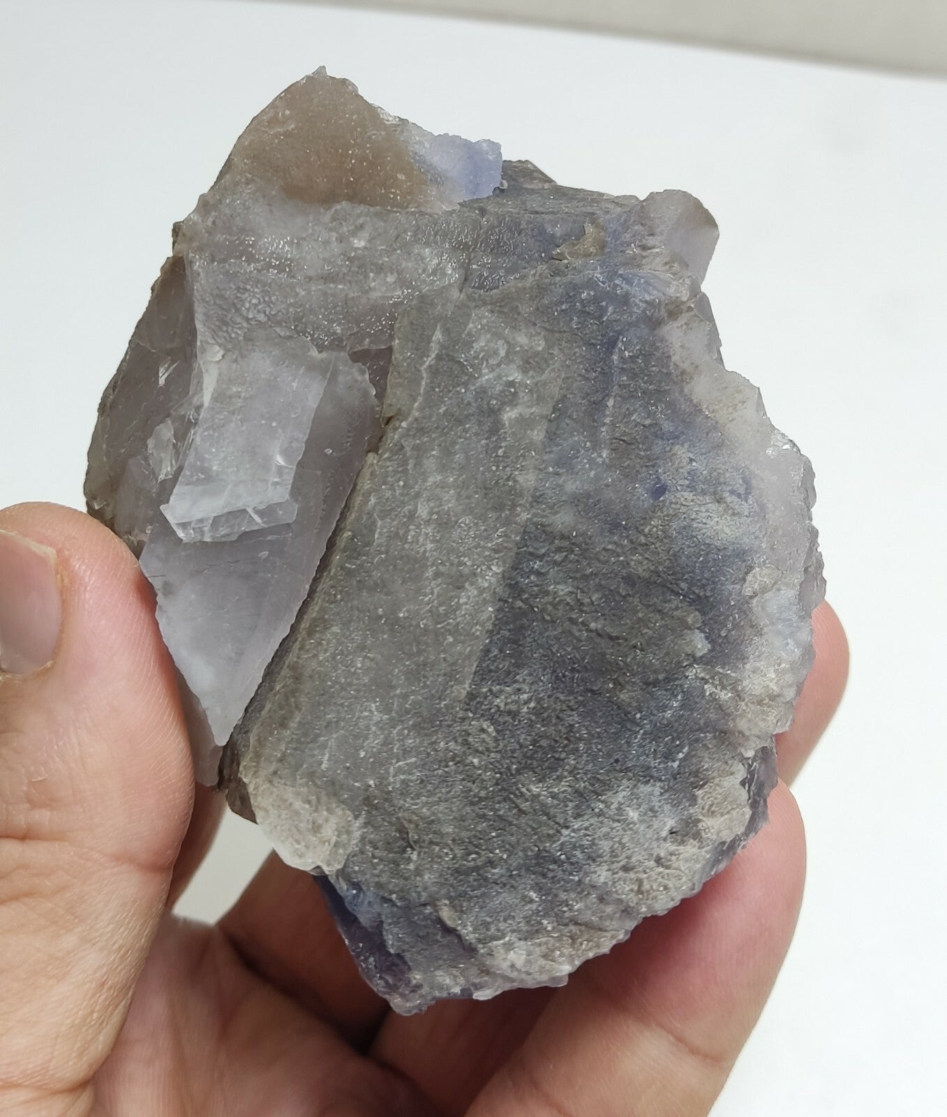 An amazing specimen of cubic dark purplish color Fluorite 433 grams