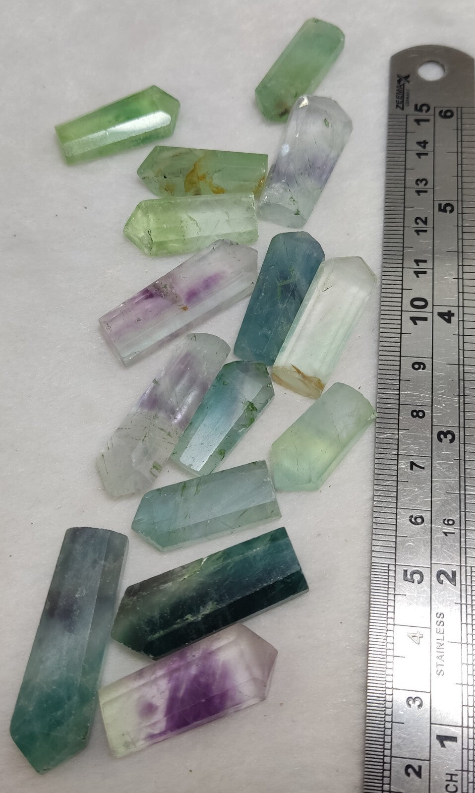 multi color fluorite polished pendants 168 grams
