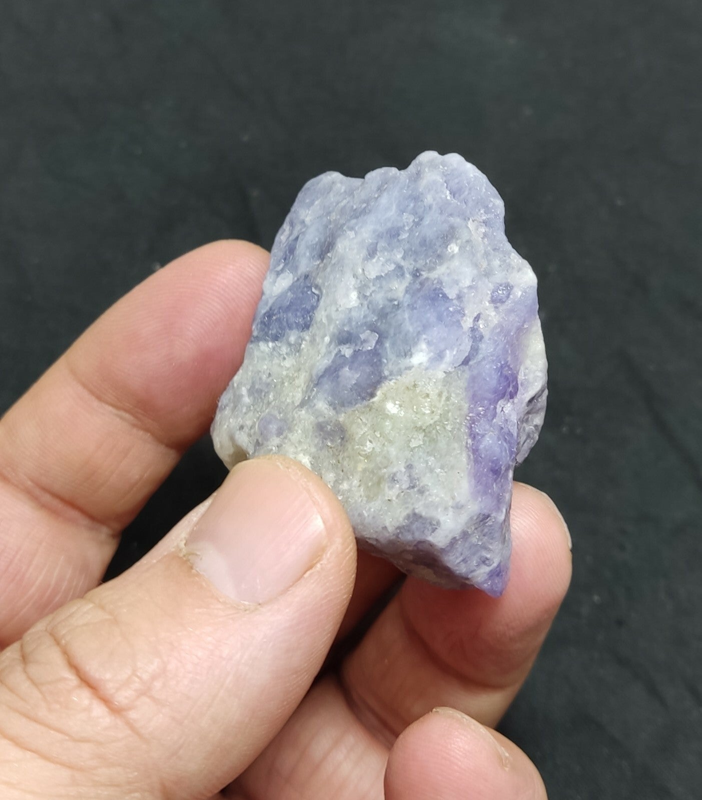 An amazing specimen of hackmanite on matrix highly Tenebrescent 58 grams