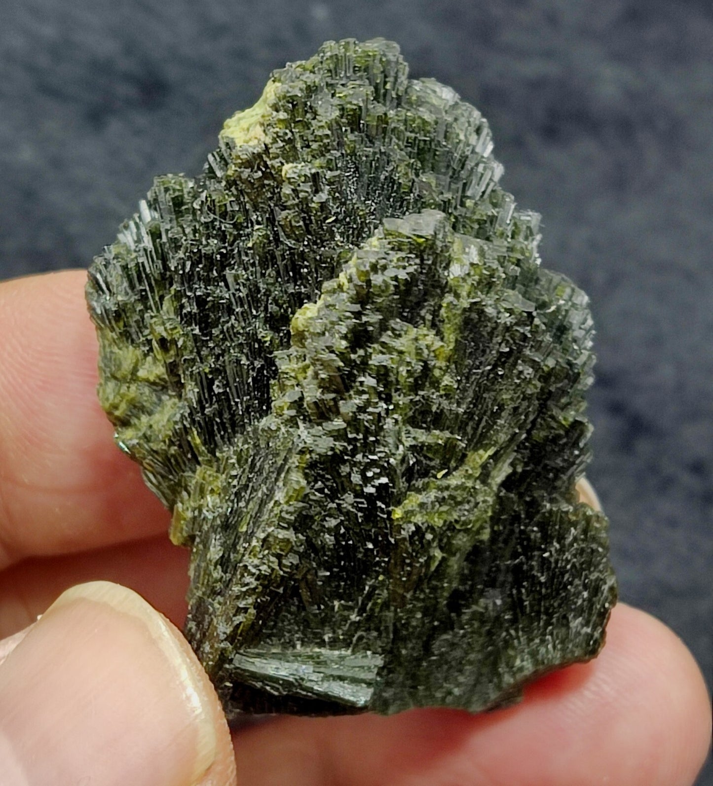 Single natural Epidote Crystal spray formations 39 grams