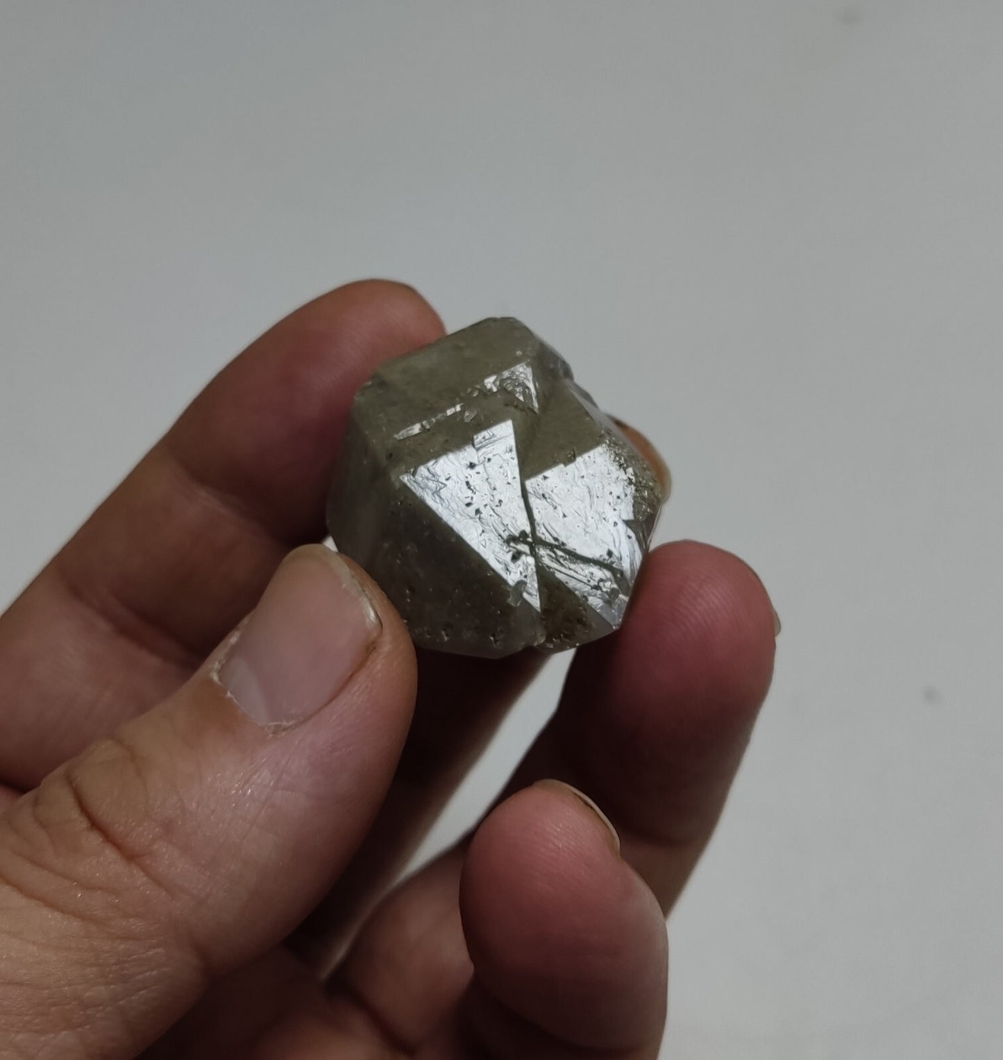 An aesthetic crystyof lodolite/chlorite Quartz 24 grams