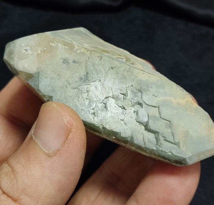 Double Terminated Smoky Light Blue Quartz with Chlorite Inclusions 101 grams