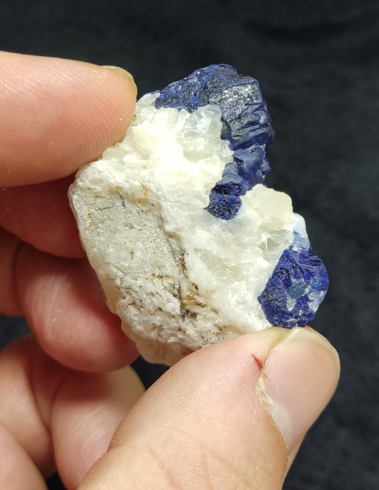 An Aesthetic specimen of fluorescent Lazurite/afghanite with Pyrite 26 grams