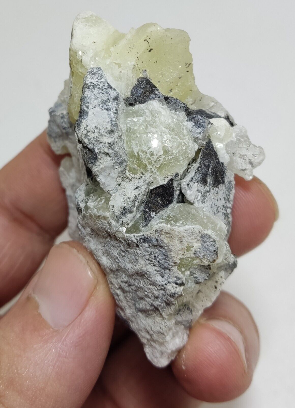 An Aesthetic Natural specimen of brucite with chromite 75 grams