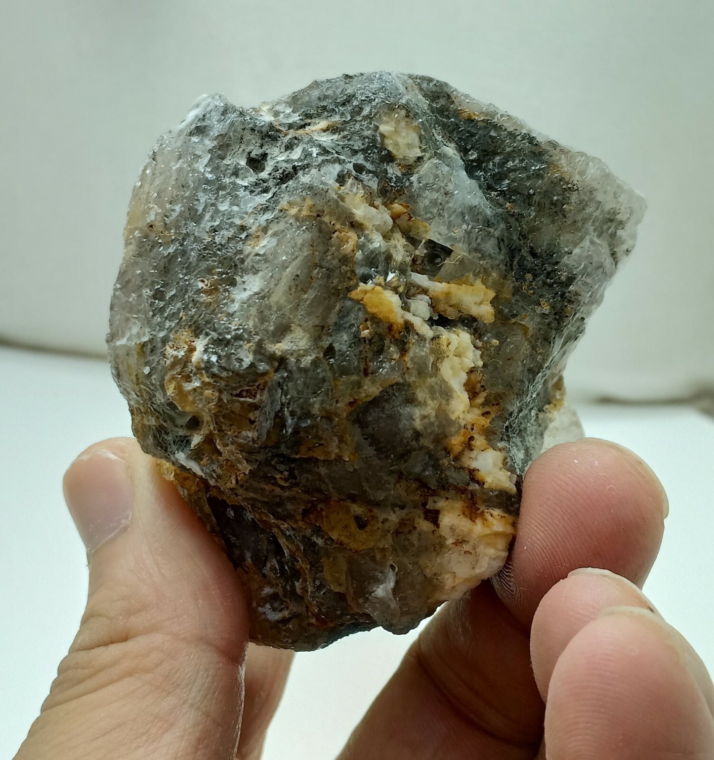 An amazing specimen of grey color cubic Calcite 274 grams