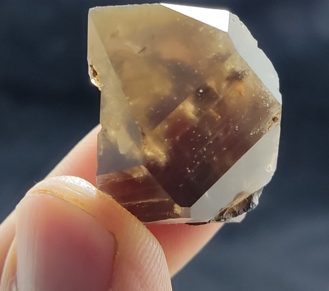 An Aesthetic double terminated smoky quartz crystal 14 grams