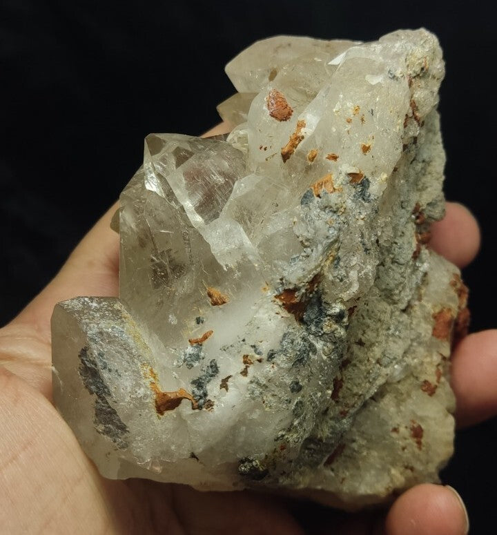 Natural terminated Quartz Specimen with Siderite 412 grams