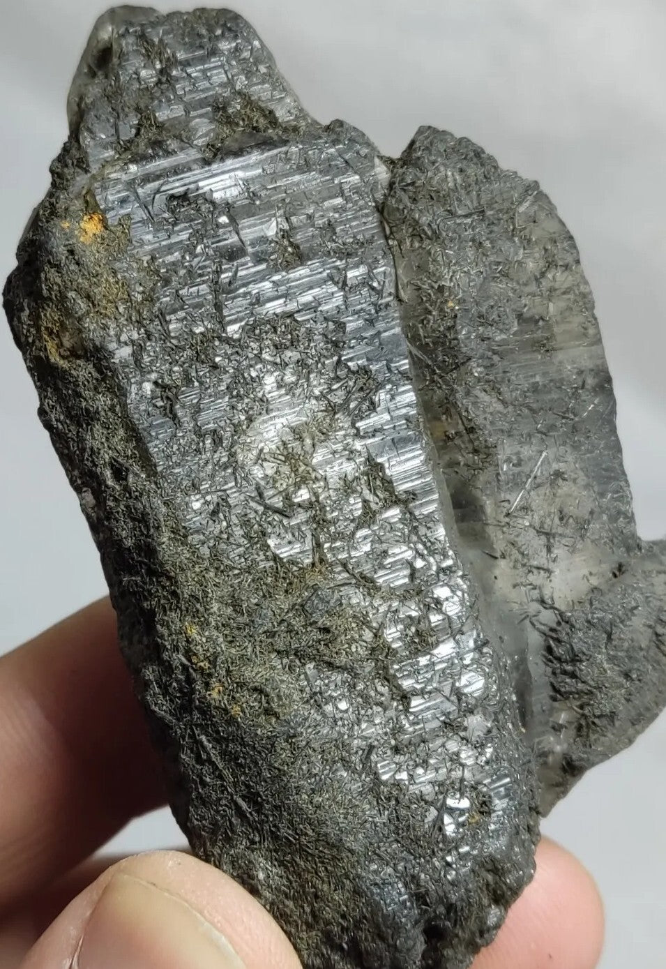 An Aesthetic Natural terminated Chlorite Quartz crystal specimen 135 grams