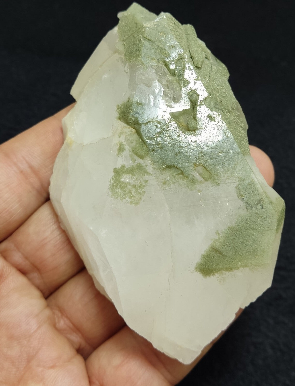 Chlorite quartz terminated crystal specimen 187 grams