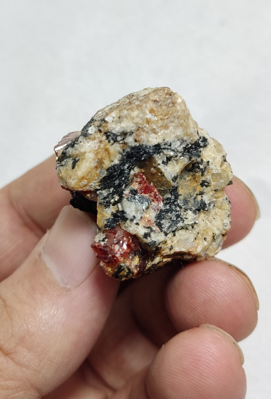 An Aesthetic specimen of zircon crytsals with biotite 38 grams