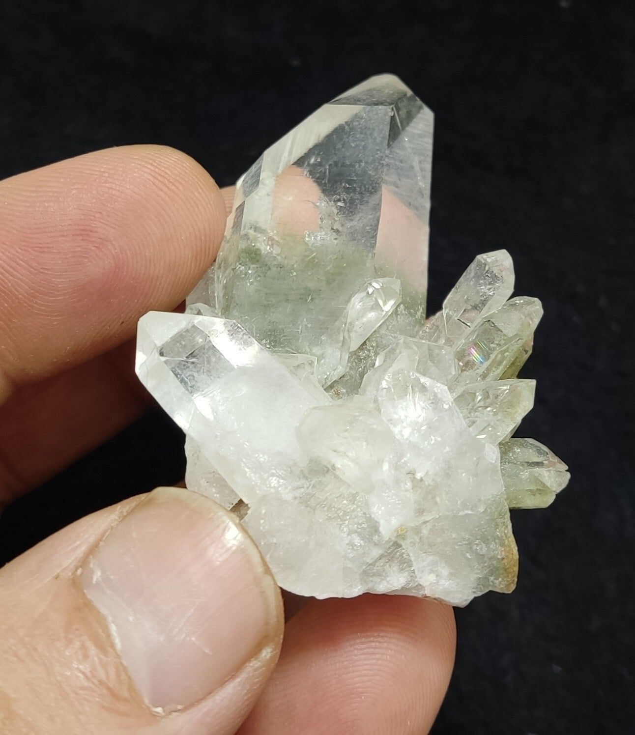 A very Aesthetic Natural beautifully terminated Chlorite Quartz cluster 37 grams