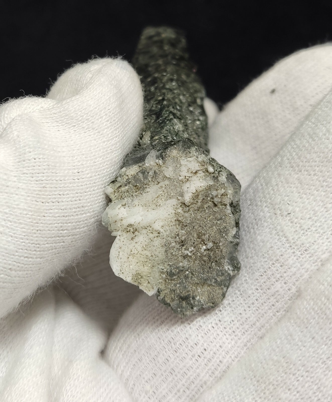 An Aesthetic Natural etched terminated Chlorite Quartz crystal specimen 34 grams