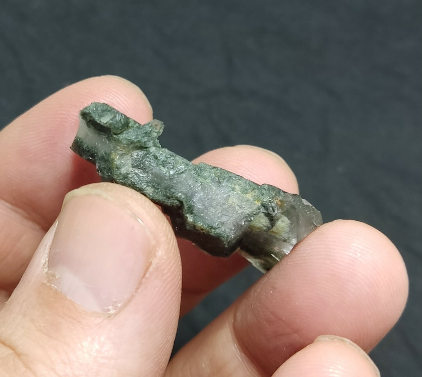 A very Aesthetic Natural beautifully terminated Chlorite Quartz crystal 12 grams