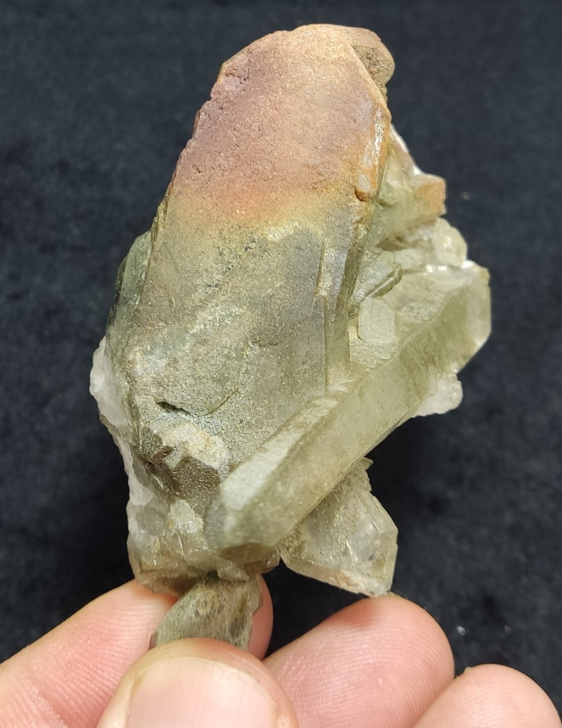 An Aesthetic Natural beautifully terminated Chlorite Quartz cluster 89 grams