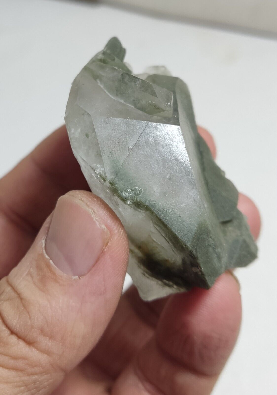 A very Aesthetic Natural beautifully terminated Chlorite Quartz crystal 88 grams