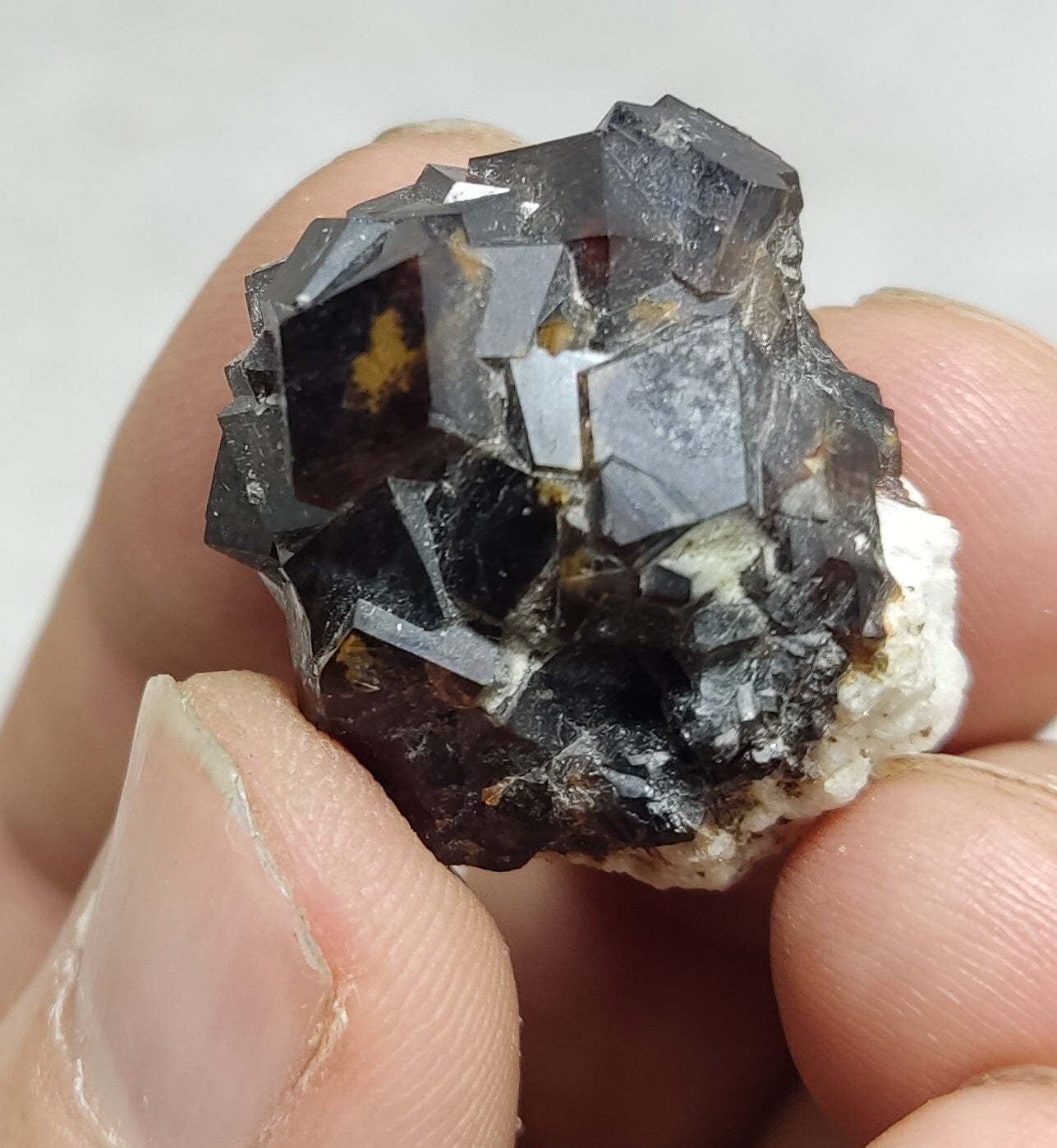 An Aesthetic specimen of andradite garnets on matrix 18 grams