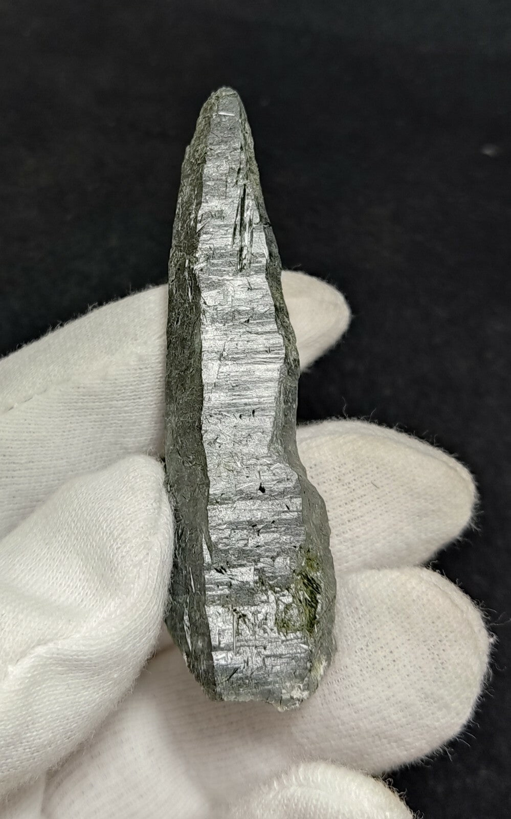 An Aesthetic Natural etched terminated Chlorite Quartz crystal specimen 32 grams